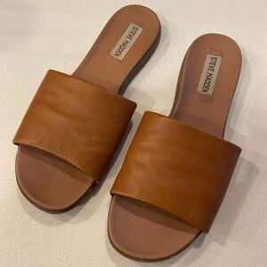 Steve Madden Brown Slide Sandals